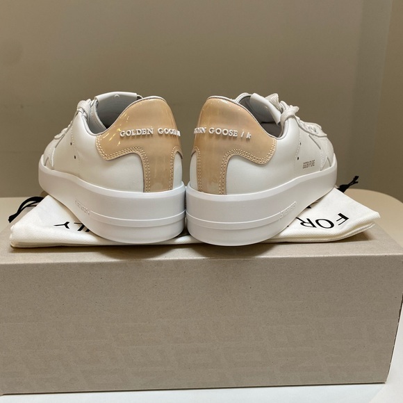 Golden Goose Pure Star Sneaker White/Creamy White Heel sz 40 NIB - Picture 5 of 10